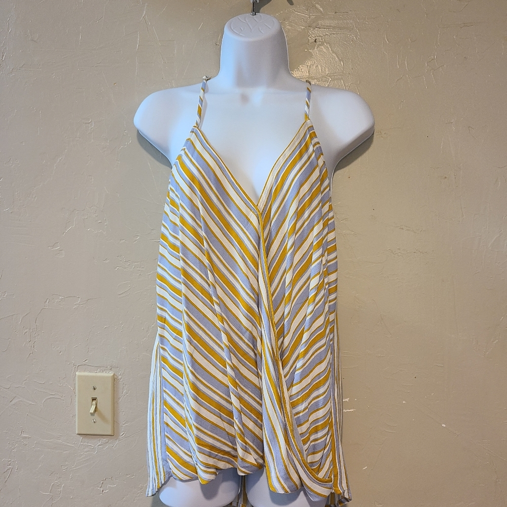 NWT Striped Cross Front Top